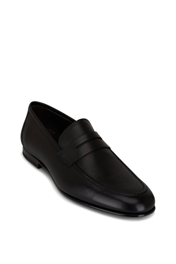 To Boot New York Ravello Black Leather Penny Loafer