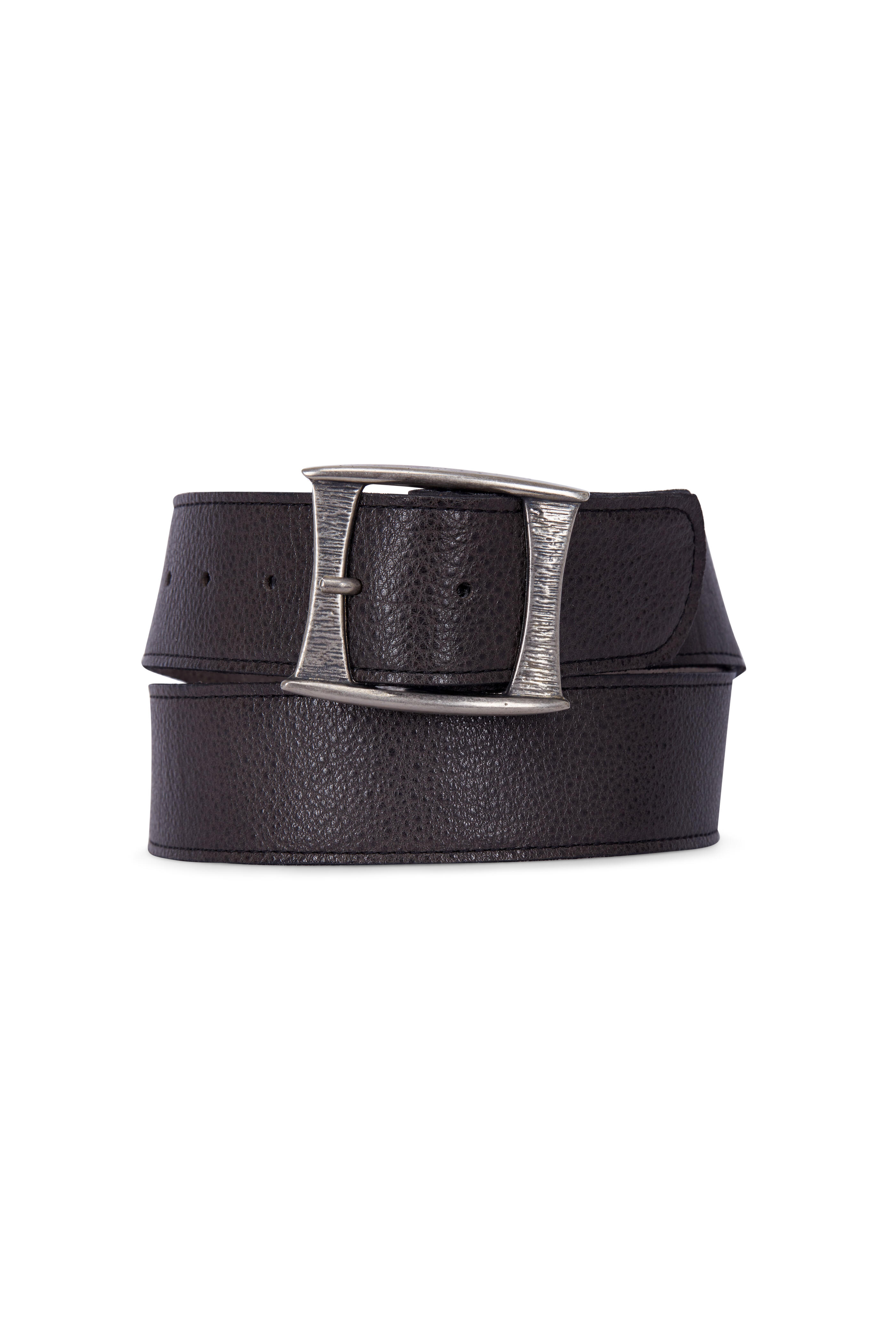 Kim White - Mod Dark Grey Antique Nickel Buckle Belt