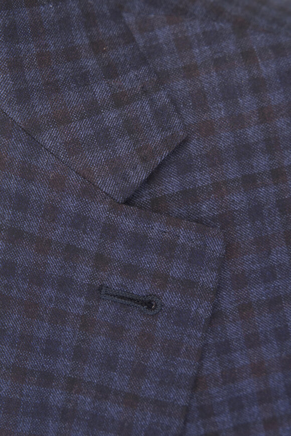 Canali Kei Navy Tonal Check Wool Sportcoat - view 3