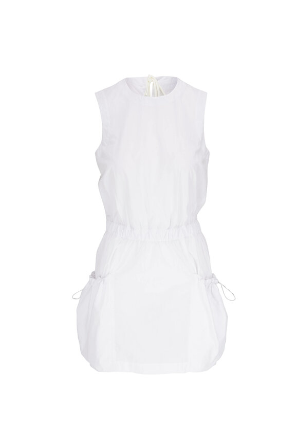 Moncler - Short Active White Sleeveless Mini Dress
