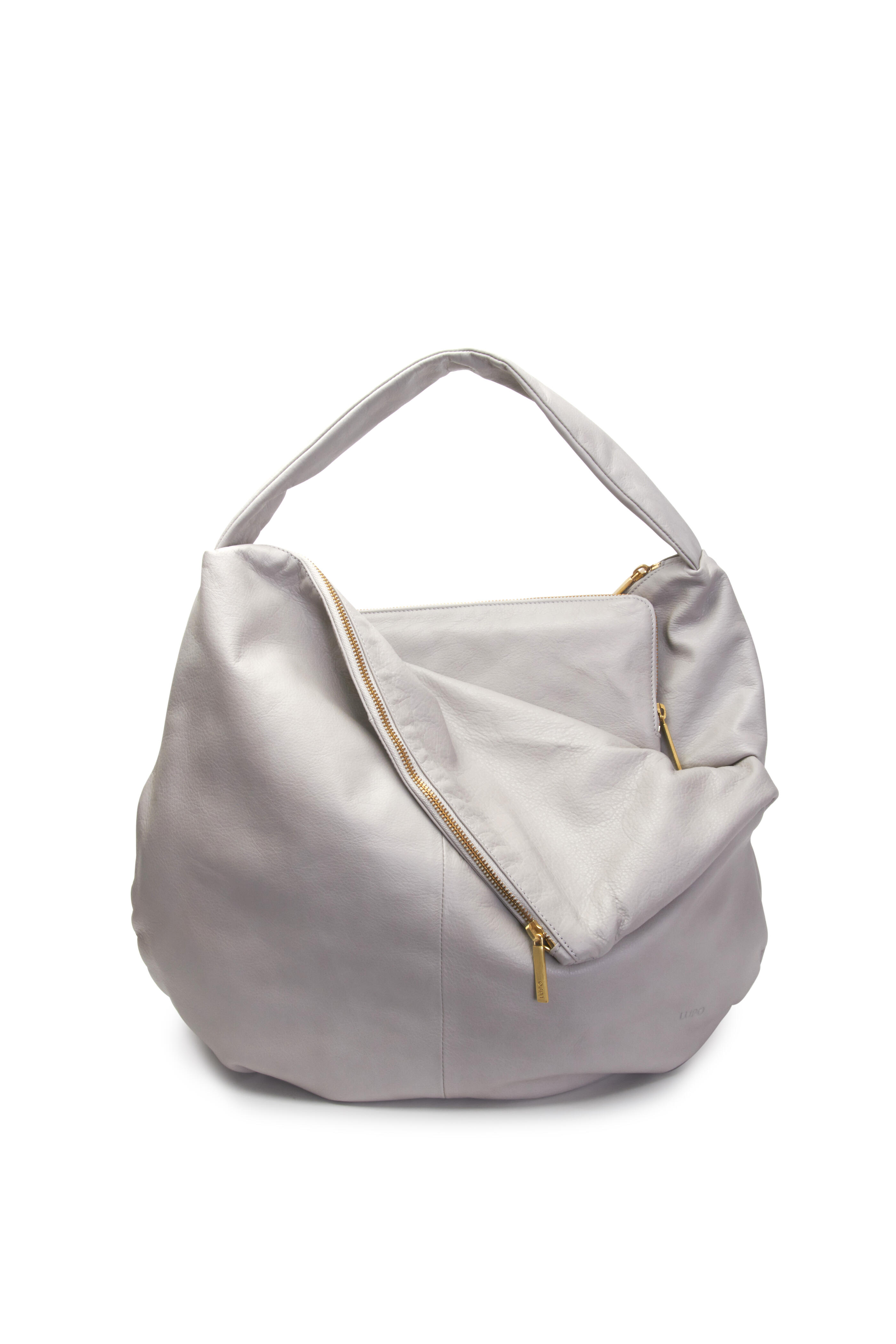 【COLOR iN ID】side zip hobo bag Lupo - Metropolis Taupe Leather Zip Hobo | Mitchell Stores