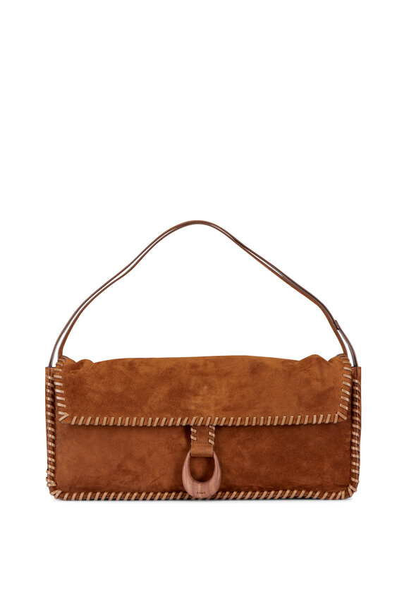 Staud Harlow Brown Suede Messenger Bag - view 1