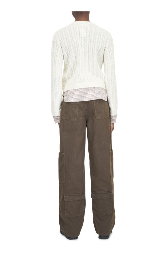 Moncler Brown Heavy Cotton Canvas Cargo Pant - view 4