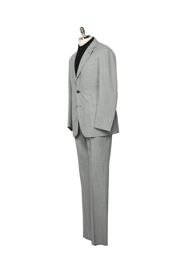 KNT Black & White Micro Houndstooth Suit - view 2
