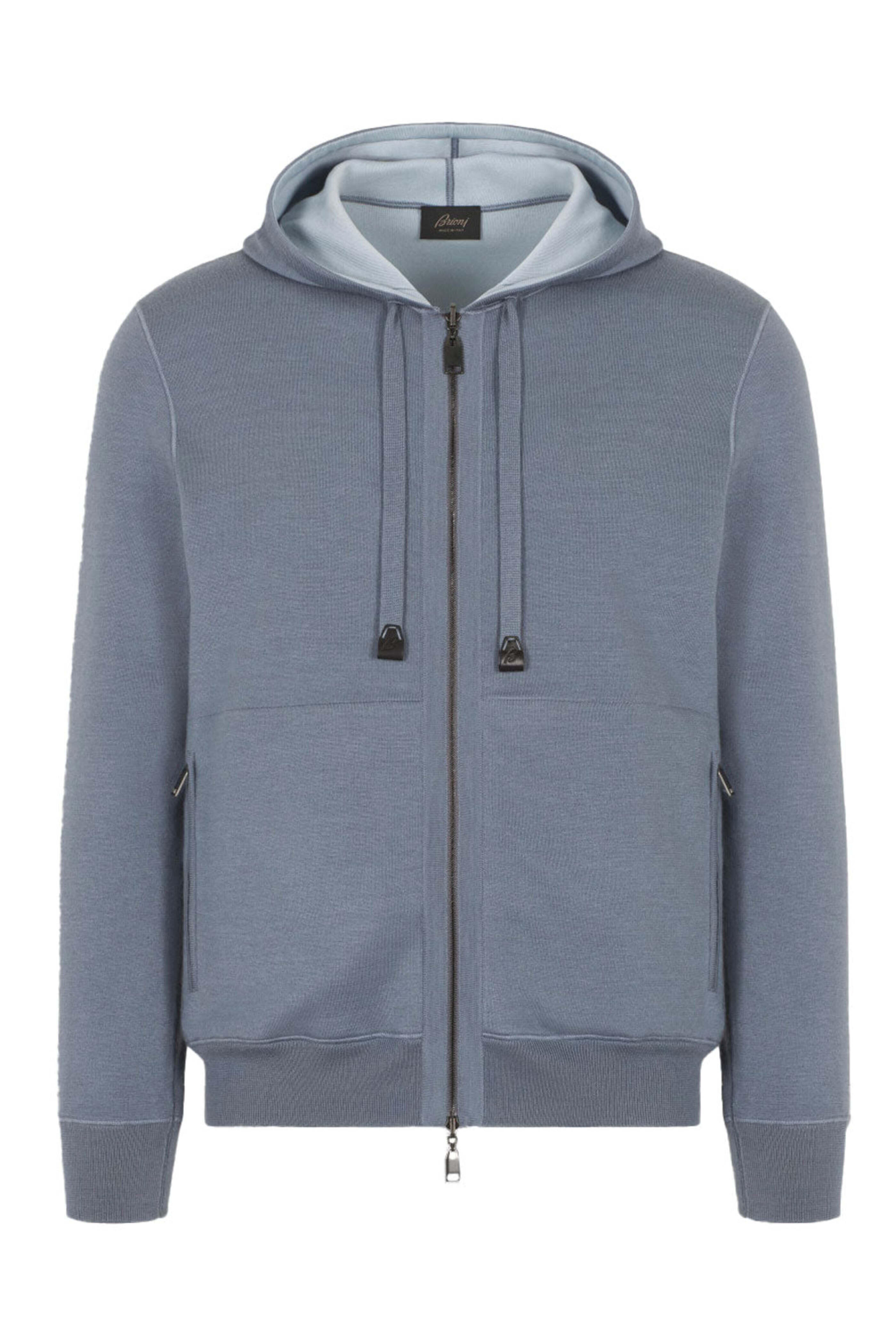 Brioni - Sky Full Zip Cashmere Silk Hoodie