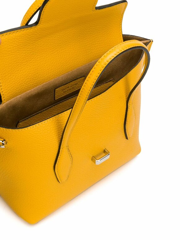 Tod's - New Joy Yellow Pebbled Leather Mini Hobo Bag