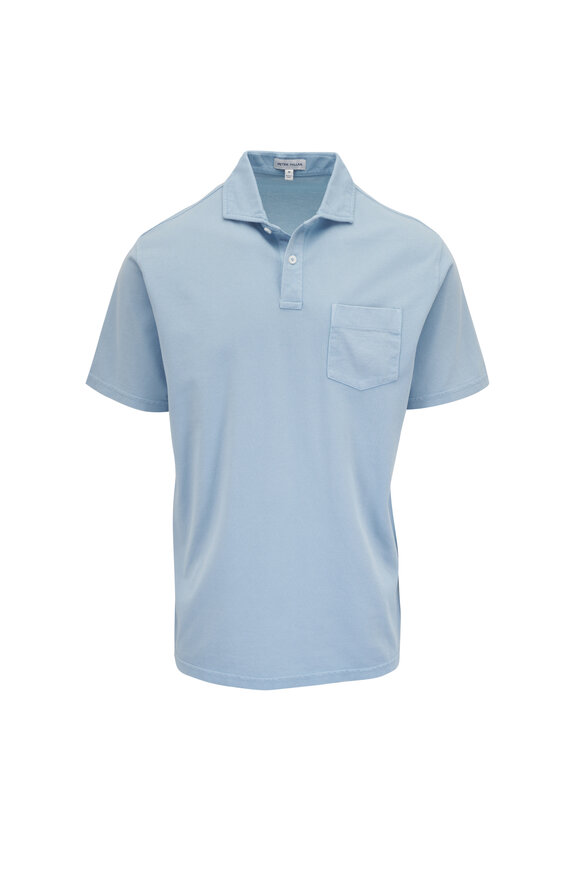 Peter Millar Everyday Cottage Blue Cotton Piqué Polo - view 1