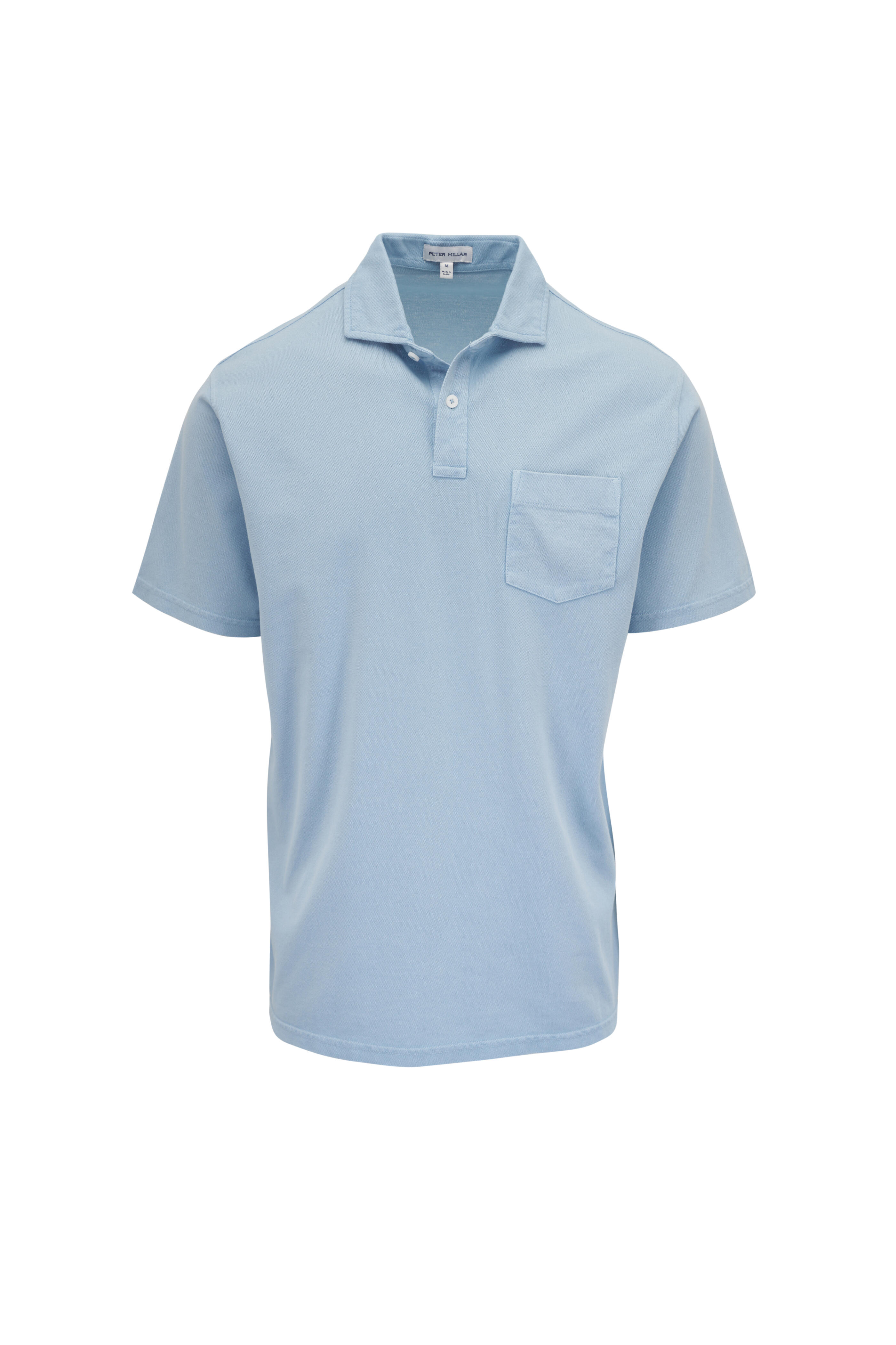 Peter Millar - Everyday Cottage Blue Cotton Piqué Polo - view 1