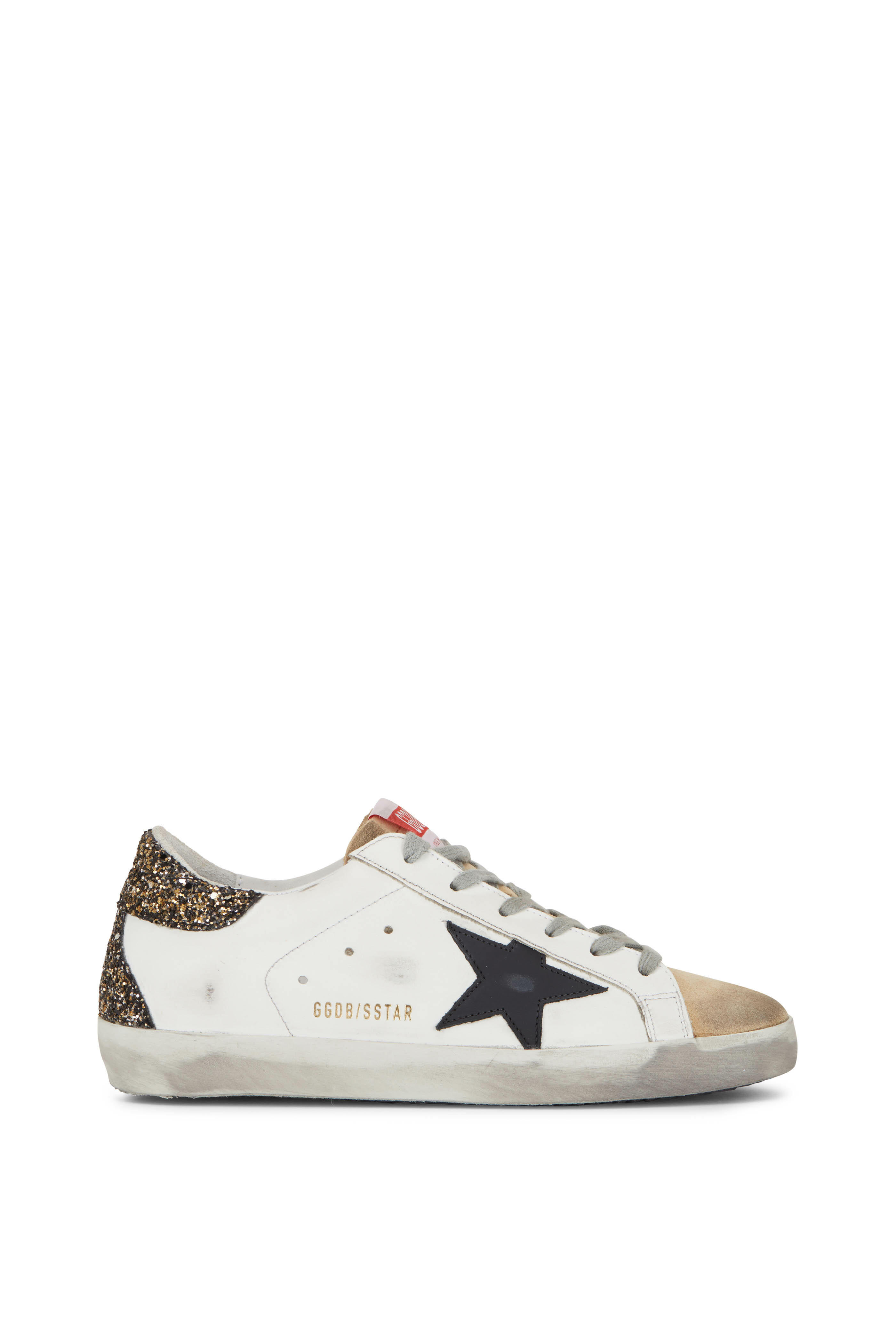 Golden Goose - Super-Star White & Bronze Leather Low-Top Sneaker