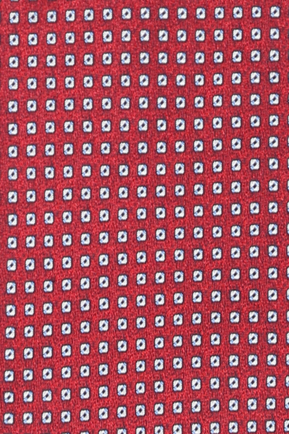 Geoff Nicholson Red Micro Geometric Silk Necktie - view 2