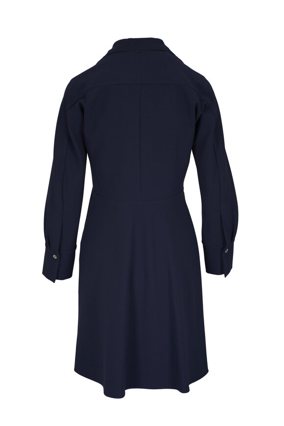 Vince - Ruched Rugby Coastal Blue Dress