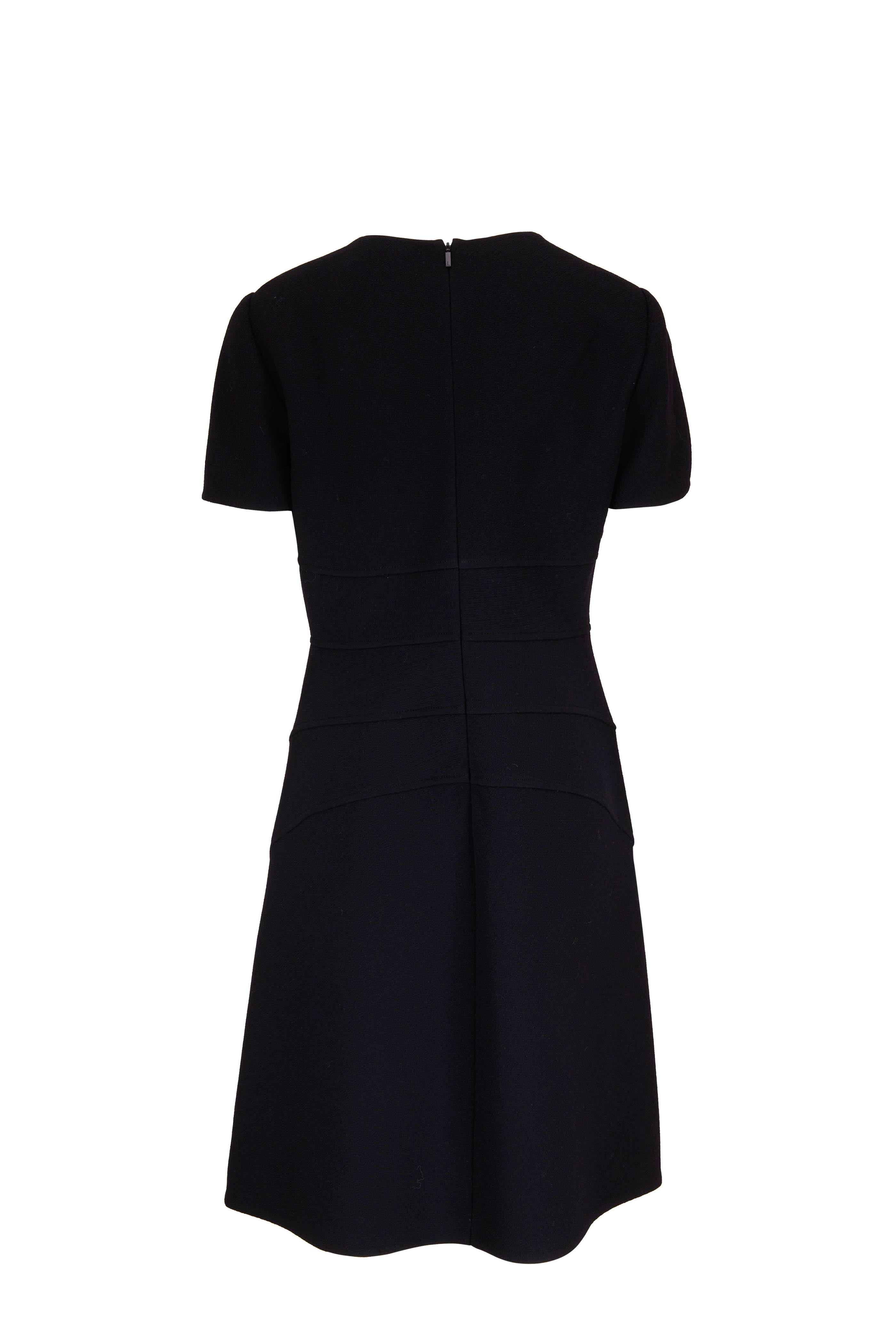 Lafayette 148 New York - Nouveau Black Crepe Wool Fit & Flare Dress