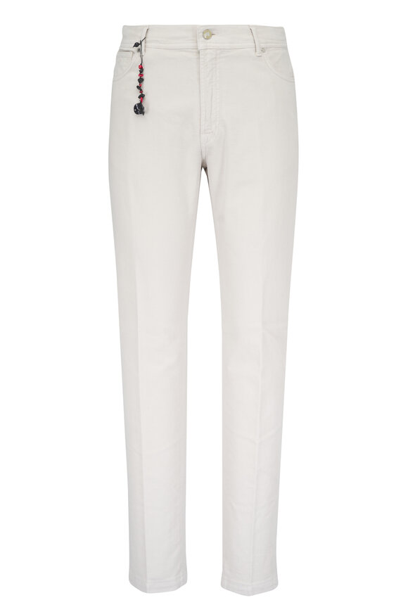 Marco Pescarolo Nerano Beige Cotton & Silk Five Pocket Pant - view 1