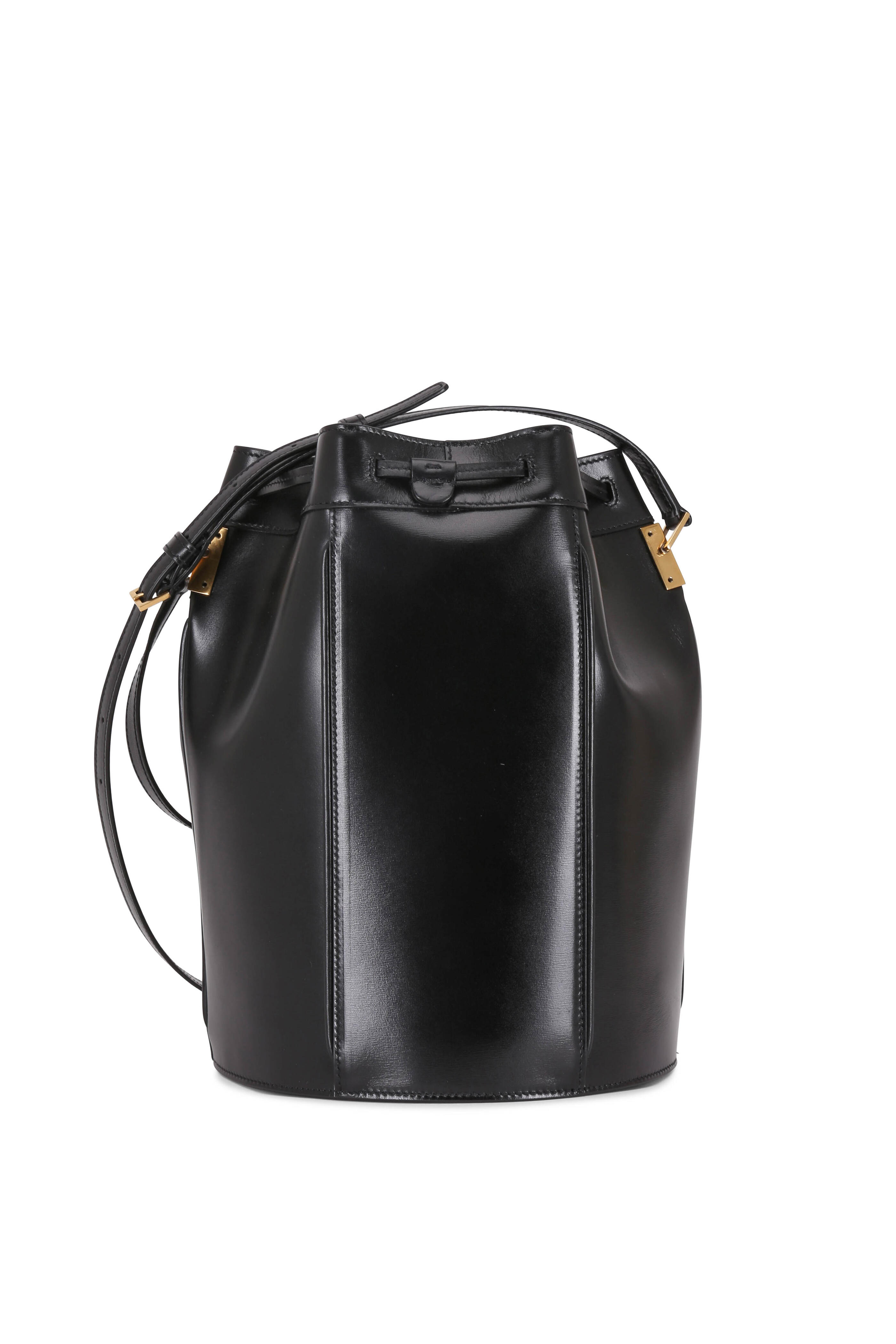 Saint Laurent Black Smooth Leather Talitha Medium Bucket Bag For Sale at  1stDibs