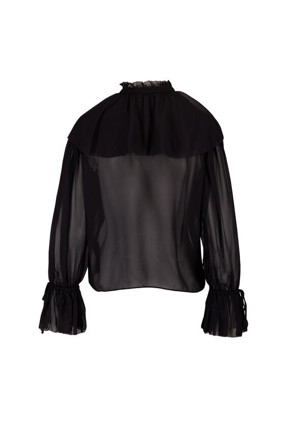 Frame Black Soiree Silk Blouse - view 2