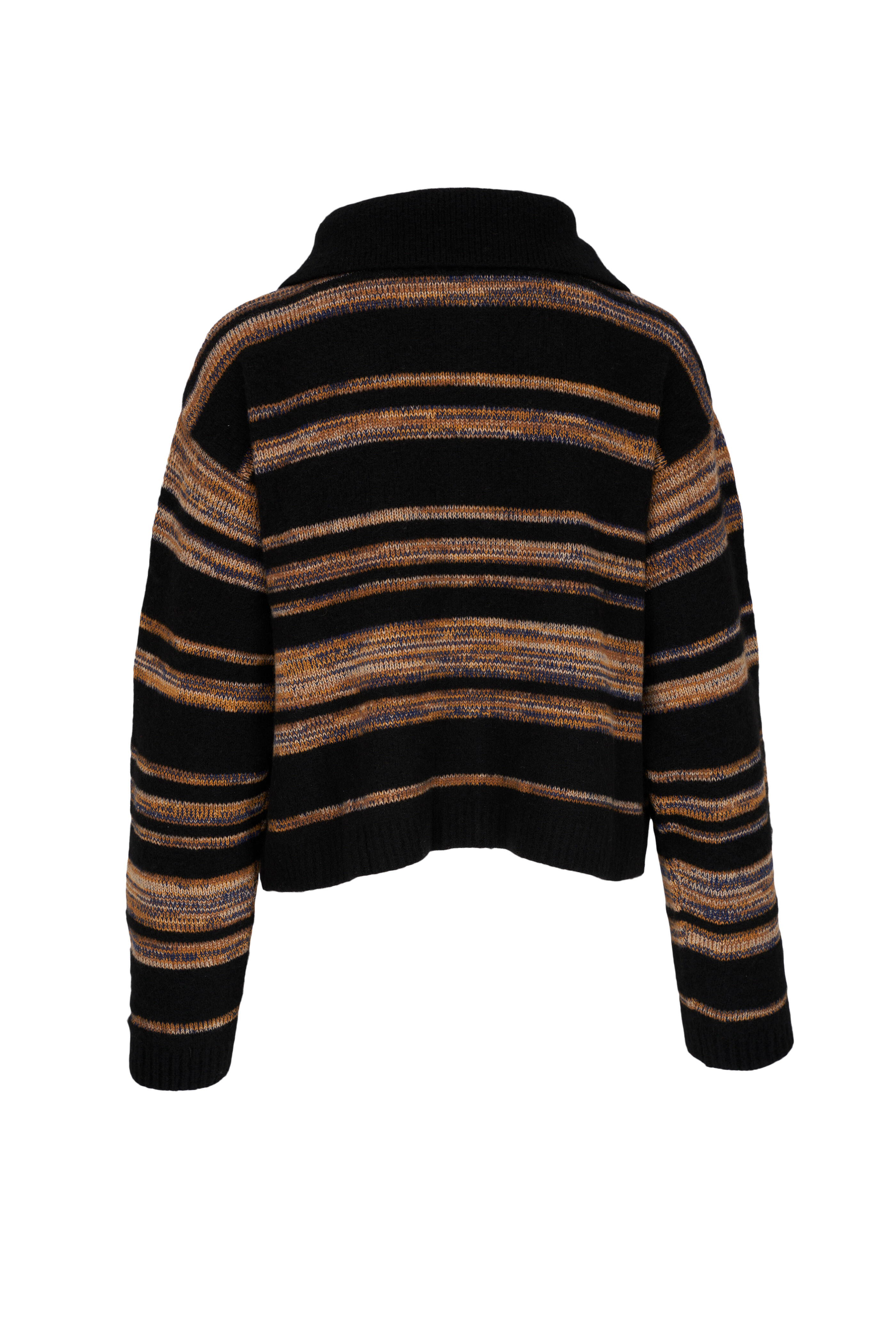 The Elder Statesman - Phantom Stripe Cashmere & Cotton Cardigan