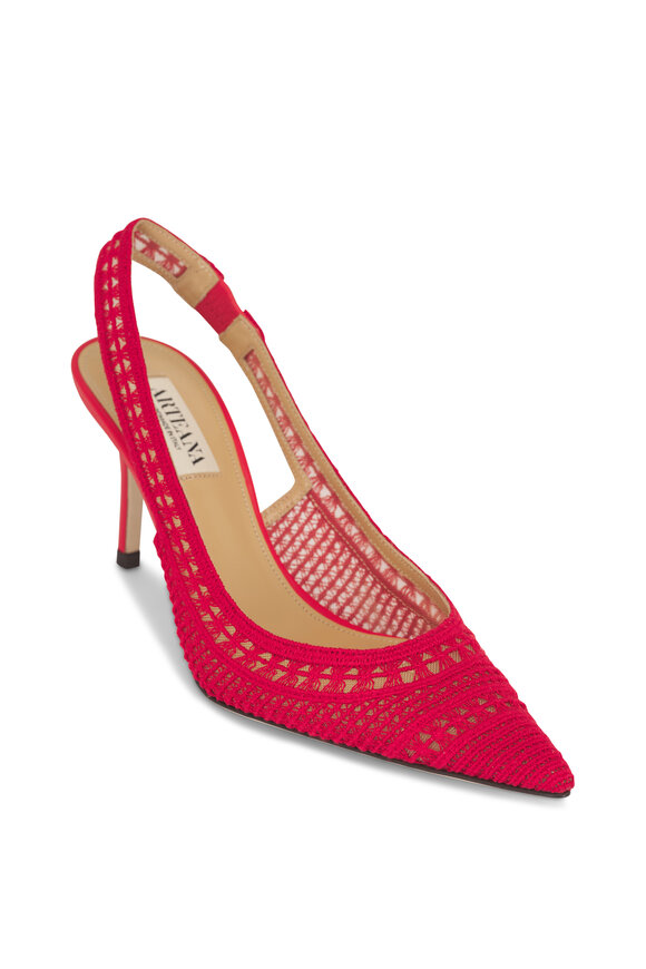 Arteana Trieste Red Crochet Slingback Pump, 75mm