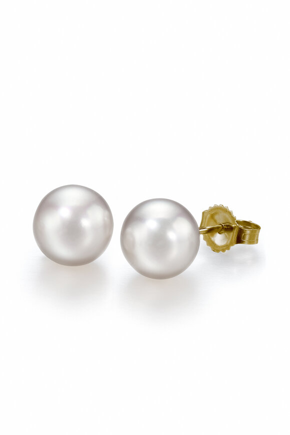 Assael - Yellow Gold Akoya Pearl Studs