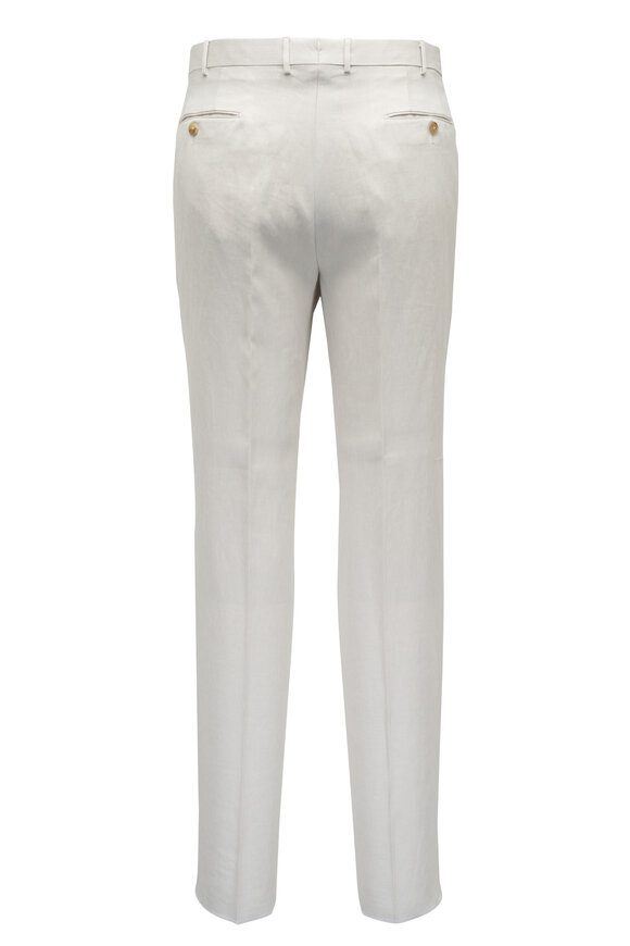 Zegna - Off White Linen & Wool Dress Pant