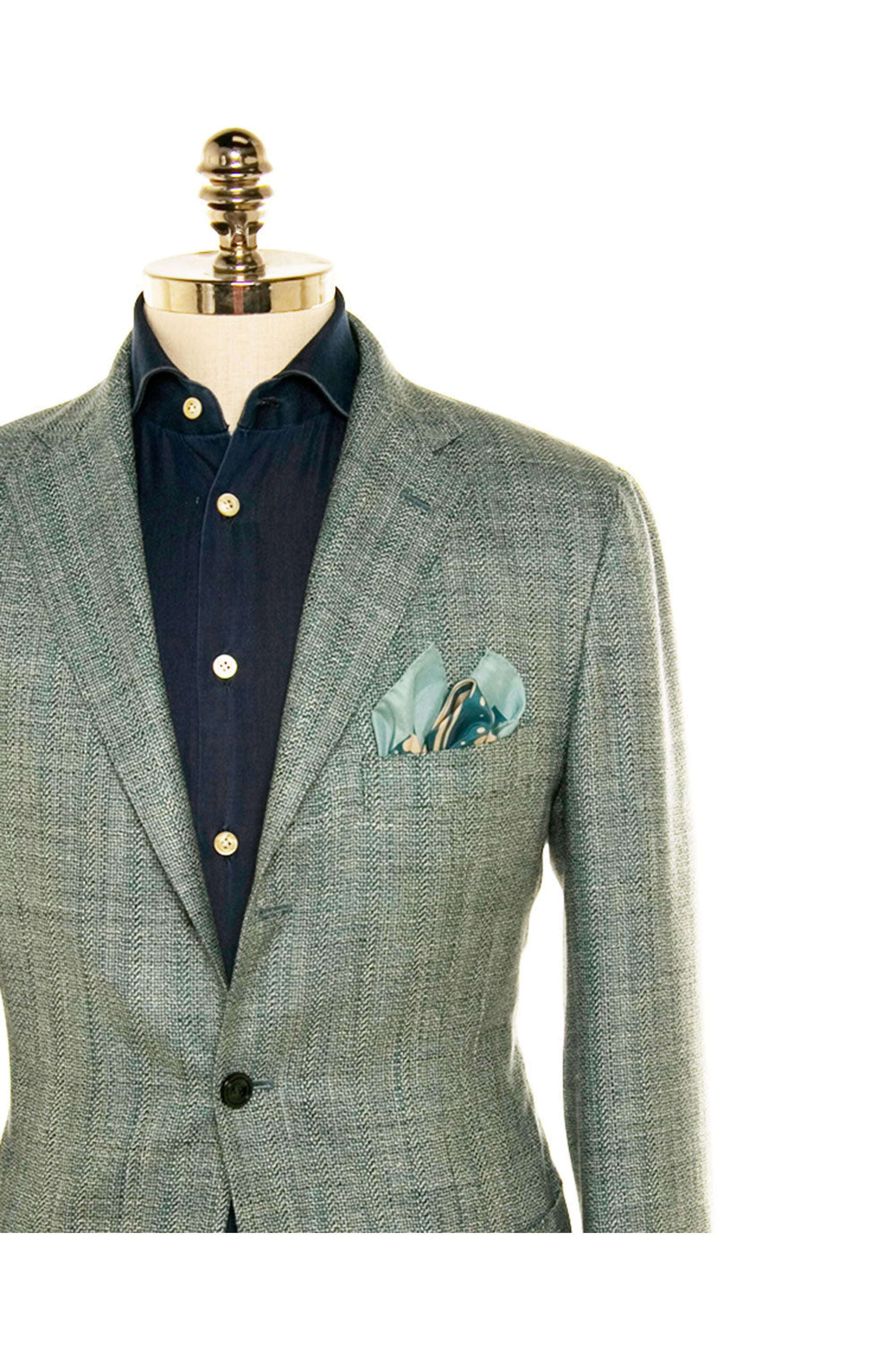 Kiton - Green Donegal Solid Sportcoat