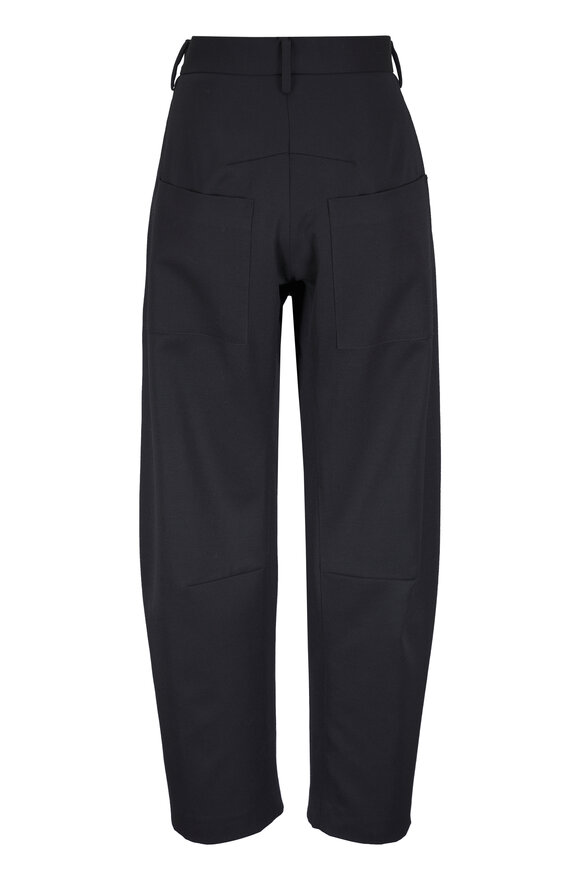 Nili Lotan Shon Black Wool Curved Pant - view 3