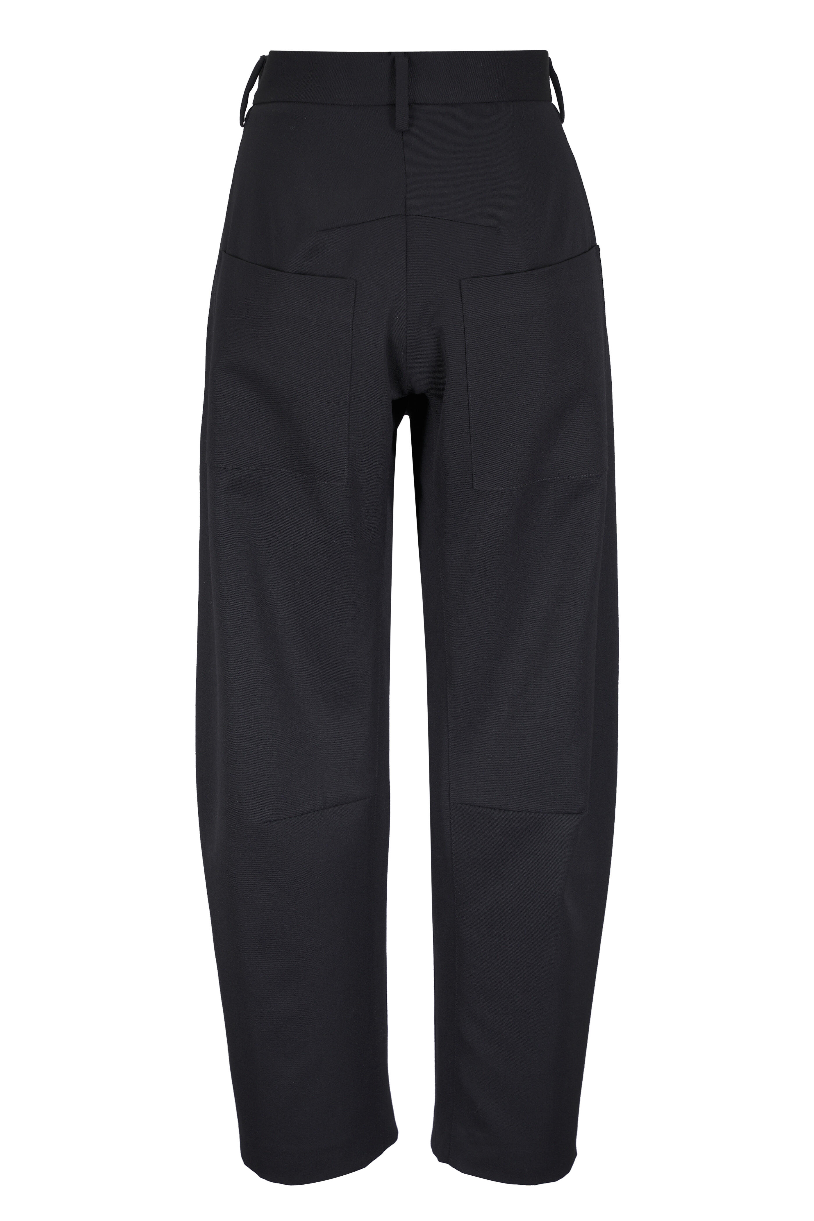 Nili Lotan - Shon Black Wool Curved Pant - view 3