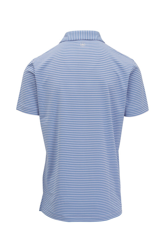 Peter Millar - Bowen Brook Blue Stripe Performance Jersey Polo