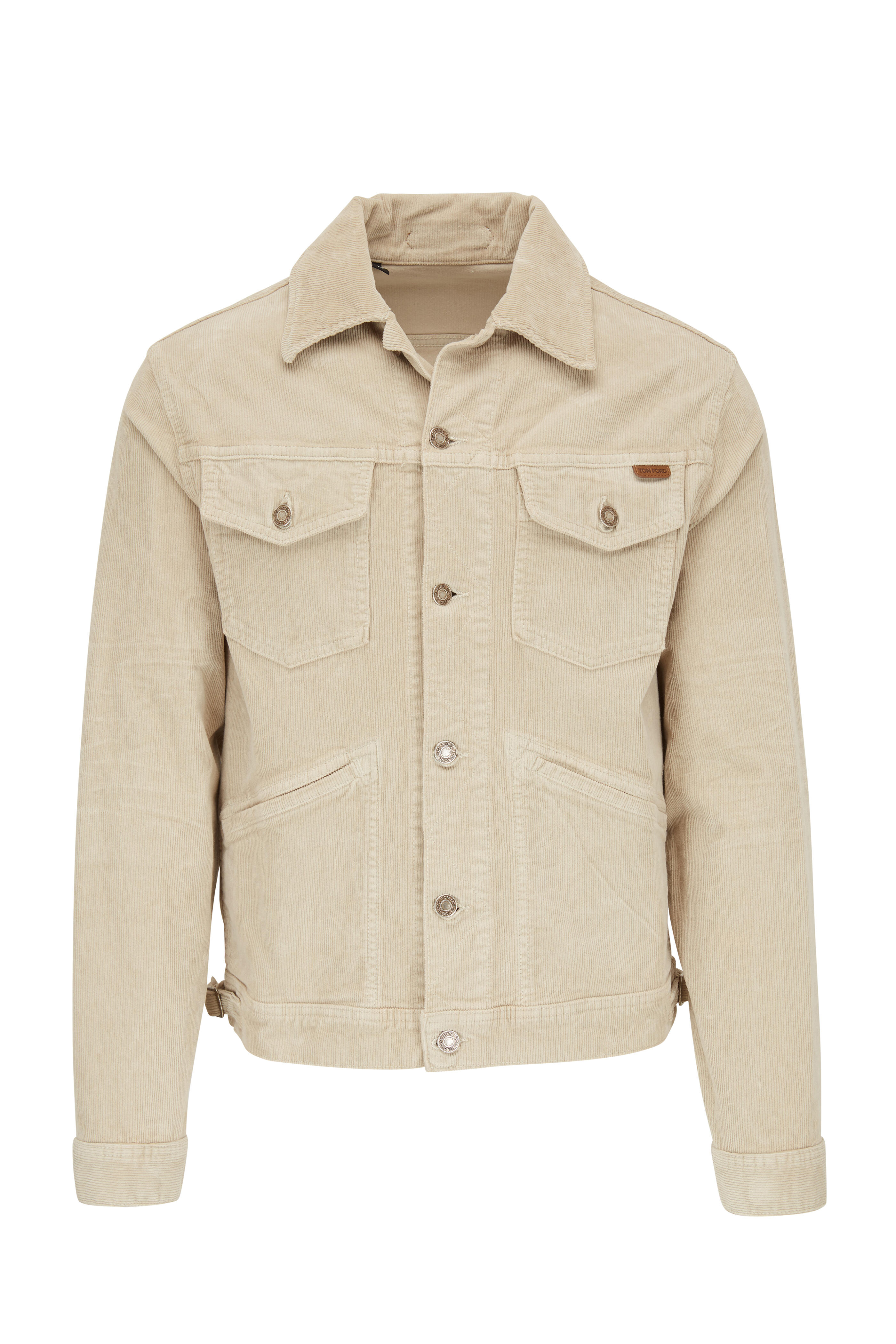 Tom Ford - Beige Stretch Cotton Corduroy Jacket