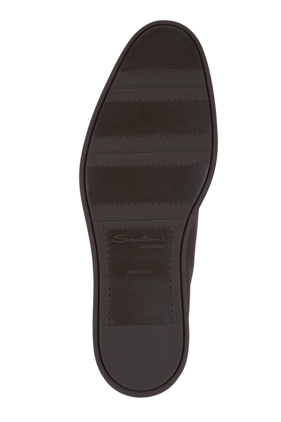 Santoni Dragon Dark Brown Leather Mid Top Slip On Boot - view 5