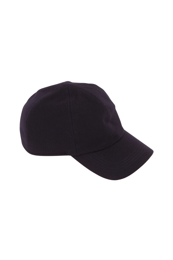 Wigens Navy Blue Wool Ear Flaps Storm Baseball Cap