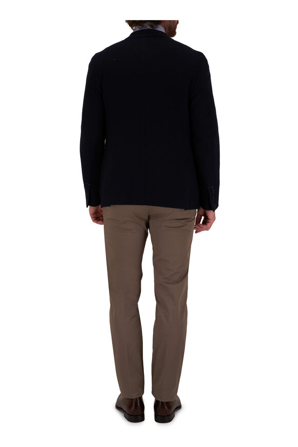 Maurizio Baldassari - Navy Blue Knit Wool Sportcoat