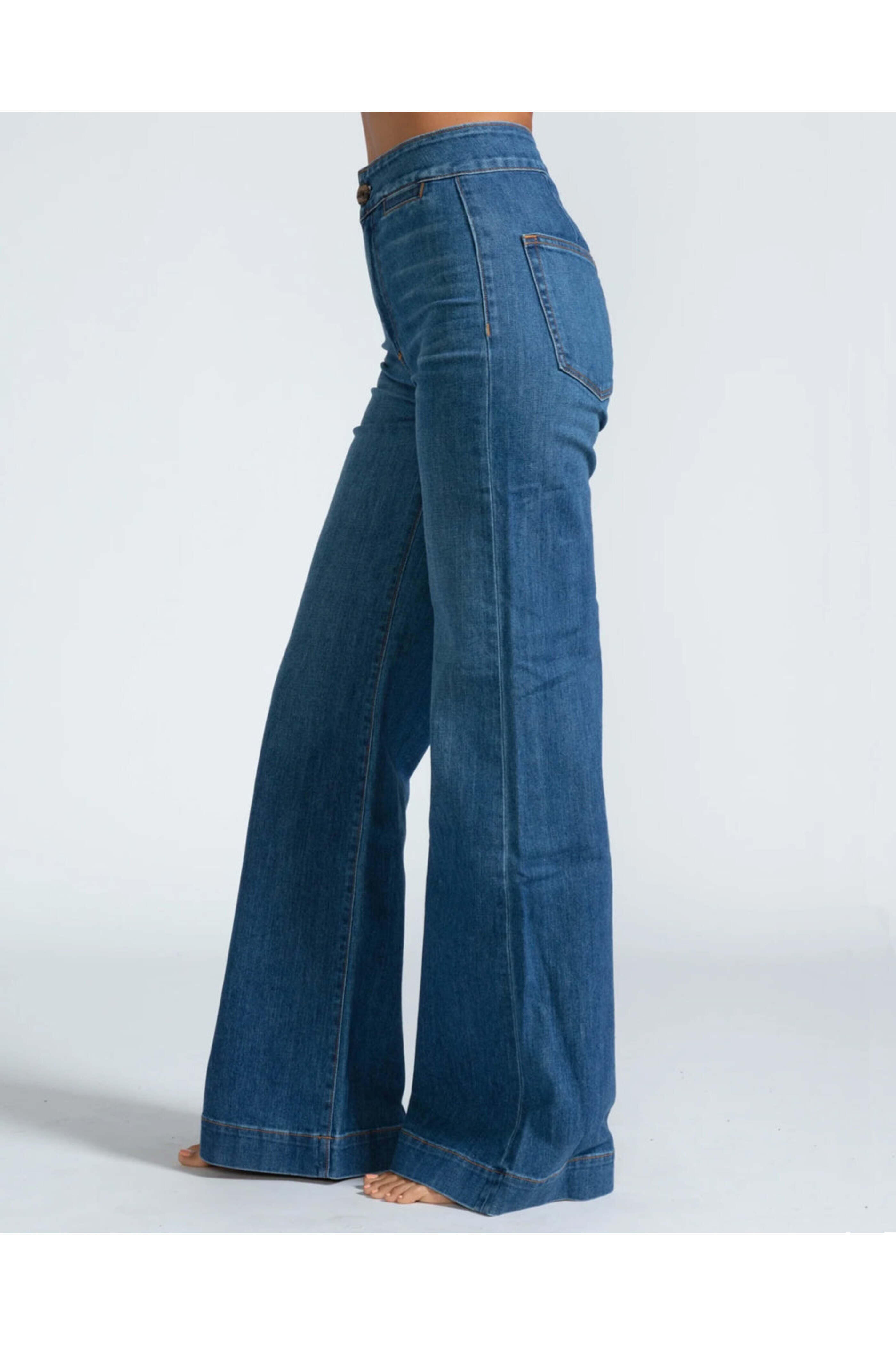 Askk - Brighton Wide Leg Jean in Mercury