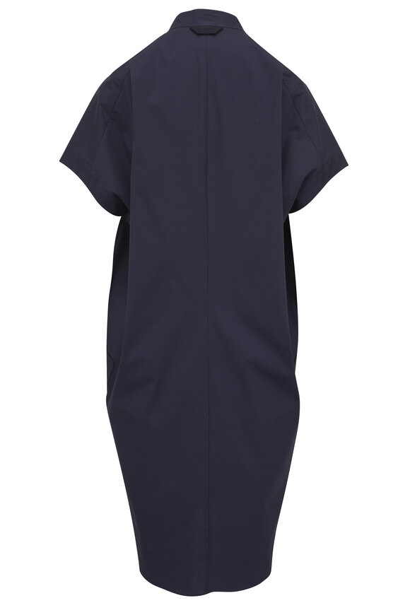 Zero + Maria Cornejo Fin Gaban Navy Cotton Broadcloth Stretch Dress - view 2