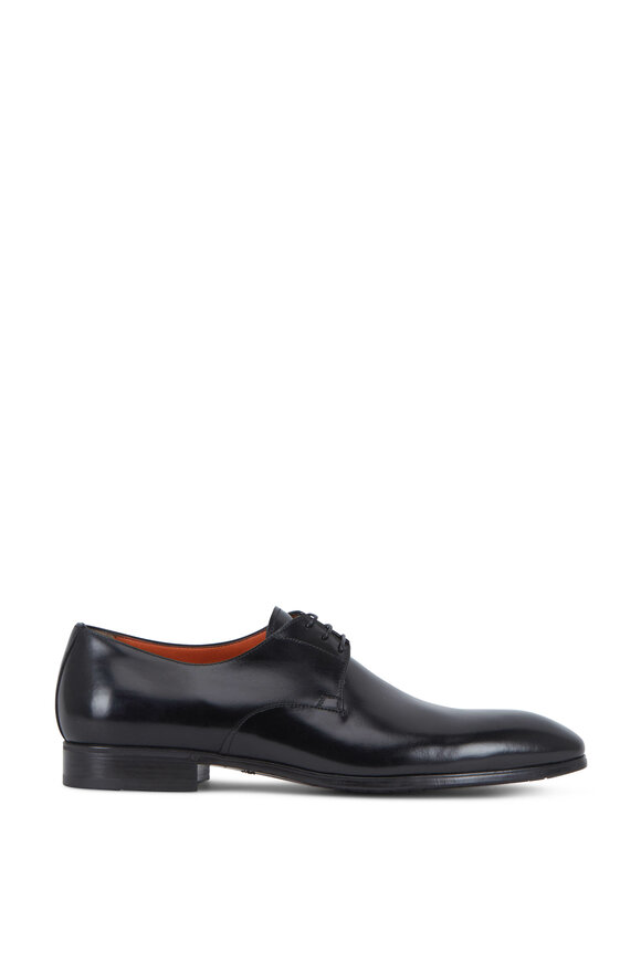 Santoni - Induct Simon Black Leather Oxford 