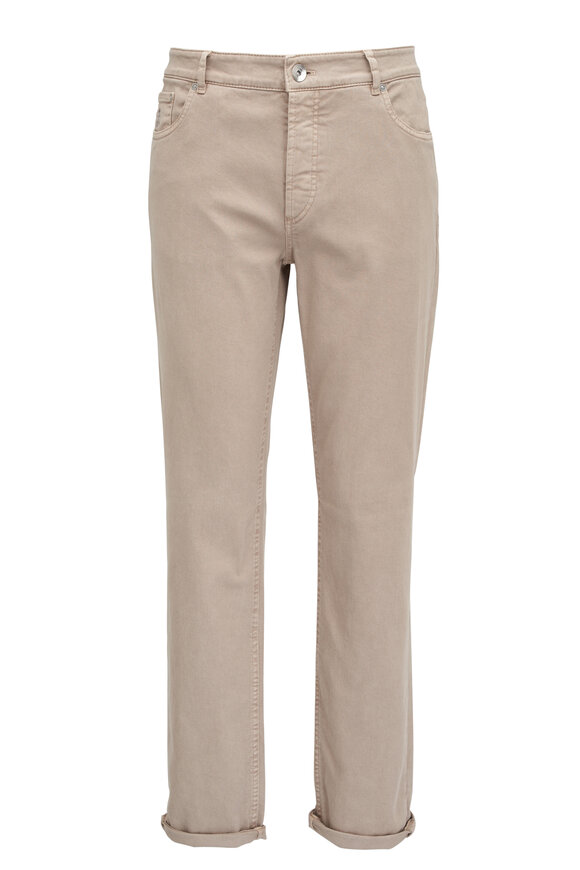 Brunello Cucinelli - Tan Five Pocket Cotton Pant 