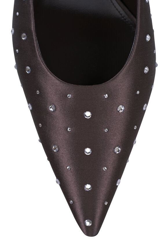 Arteana San Remo Cacao Satin Crystal Pump, 35mm - view 4