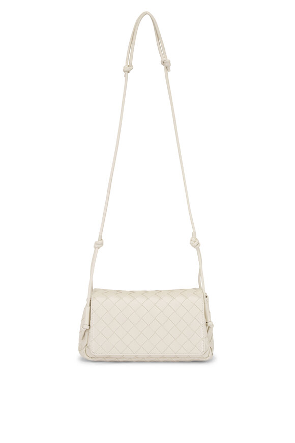 Bottega Veneta Notturno Sea Salt Intrecciato Leather Pouch