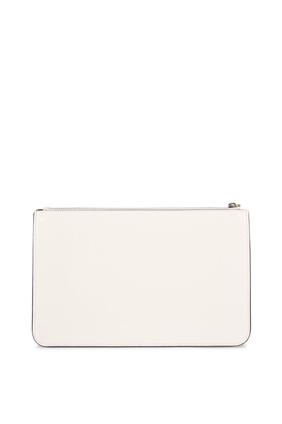 Totême Three Fold Off White Leather Clutch - view 2
