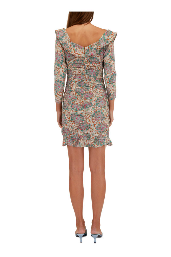 Veronica Beard - Lozano Floral Ruched Mini Dress