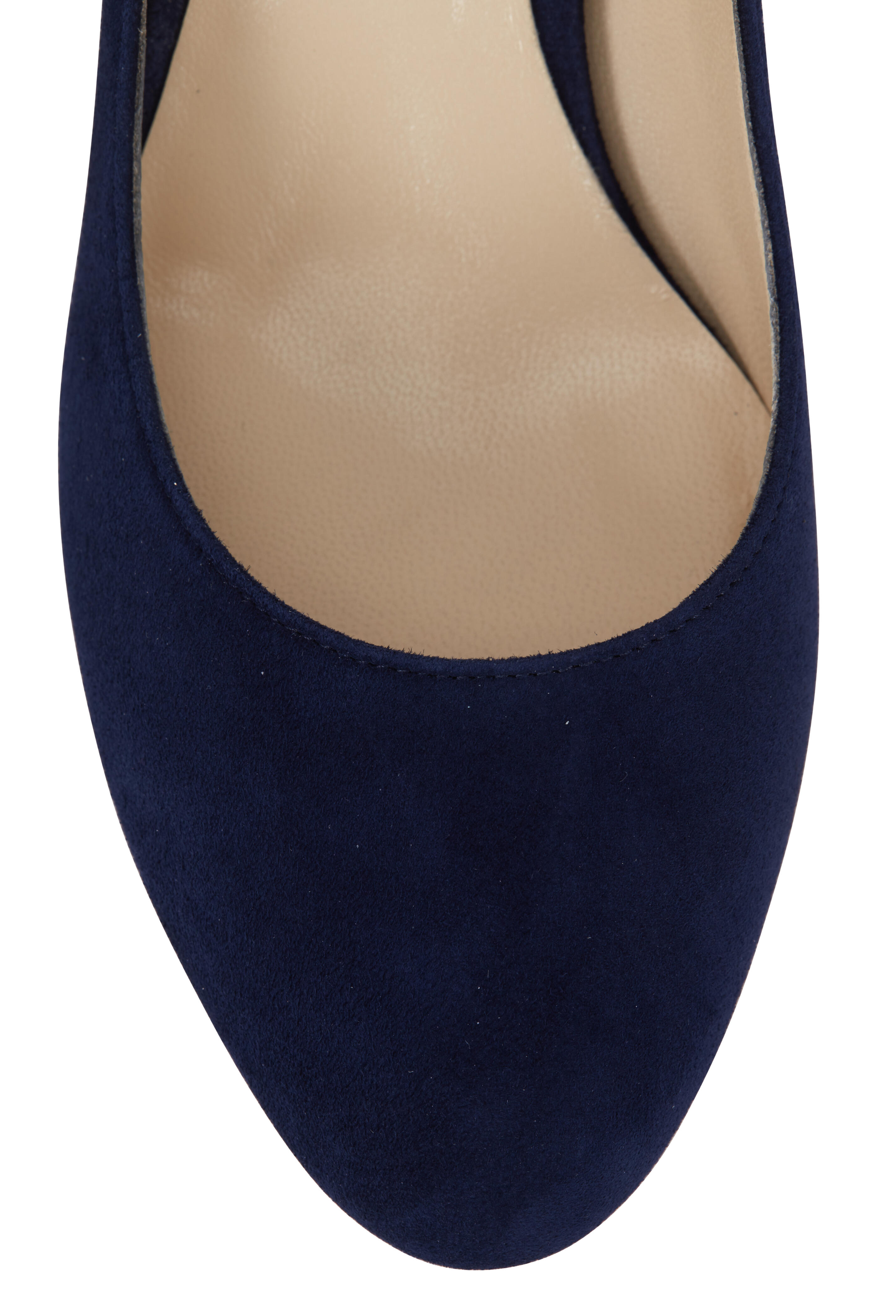 Jimmy Choo - Billie Navy Blue Suede Block Heel Pump, 65mm