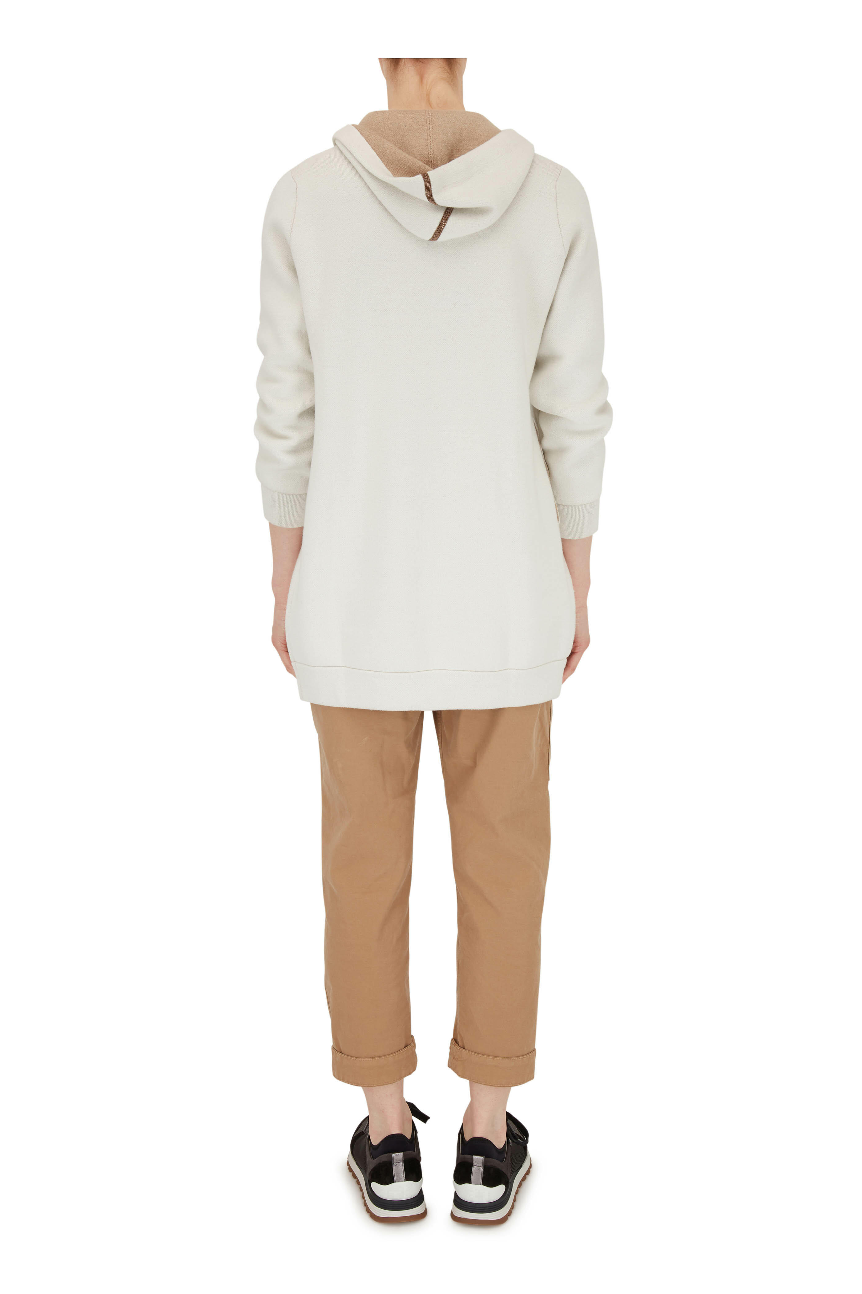 Brunello Cucinelli - Black Leather & Mesh Monili Sock Sneaker