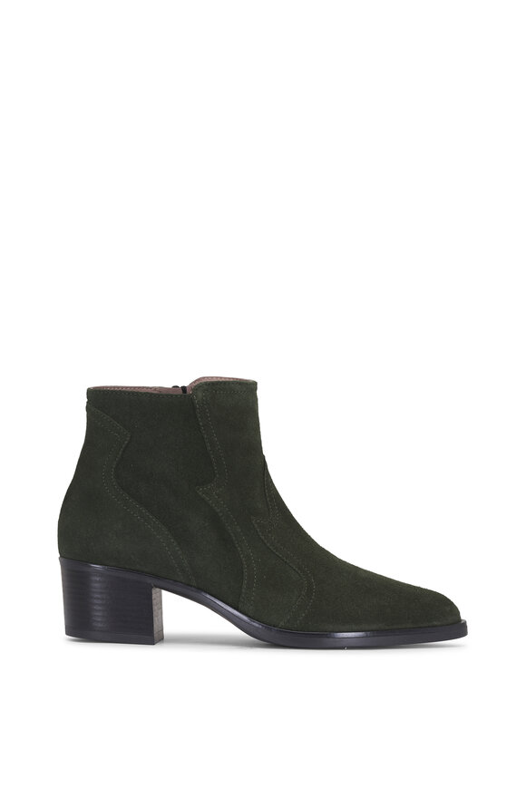 Ron White Wayva Hunter Green Suede Short Bootie, 50mm - view 2