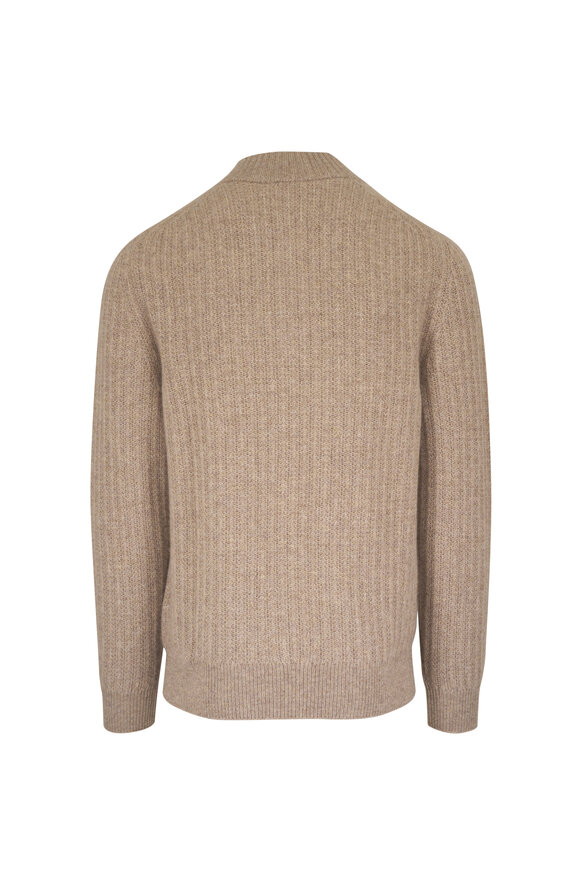 Maurizio Baldassari Canova Angora Mock Zip-Up Sweater - view 2