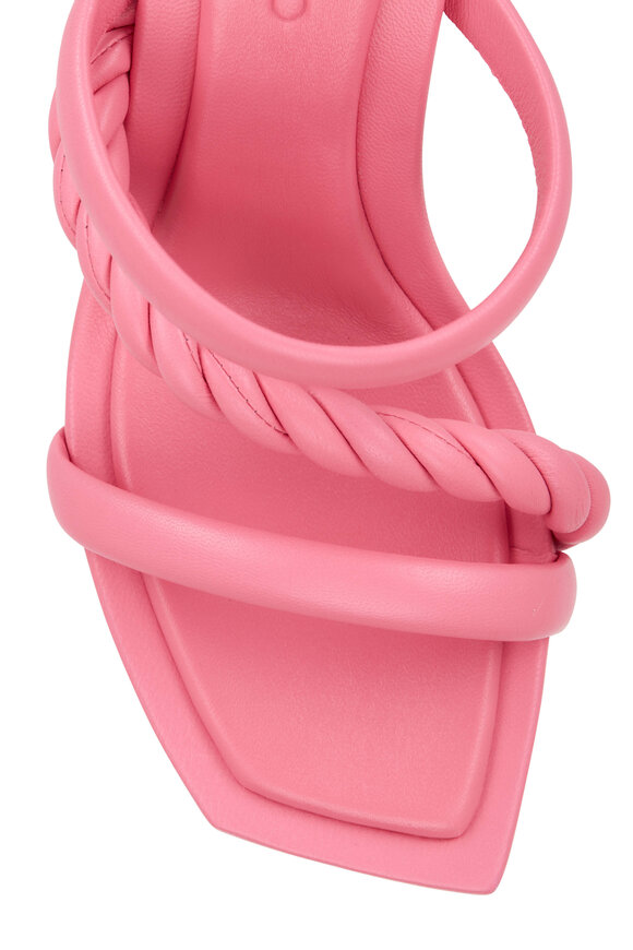 Jimmy Choo - Diosa Candy Pink Leather Braided Sandal, 90mm