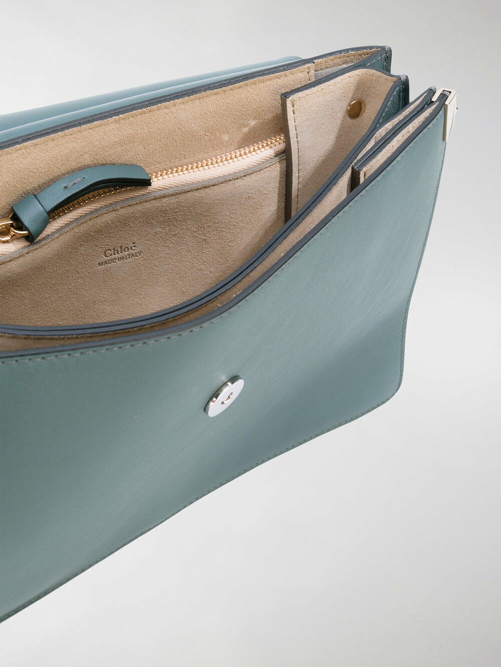 Chloé - Faye Cloud Blue Leather & Suede Shoulder Bag