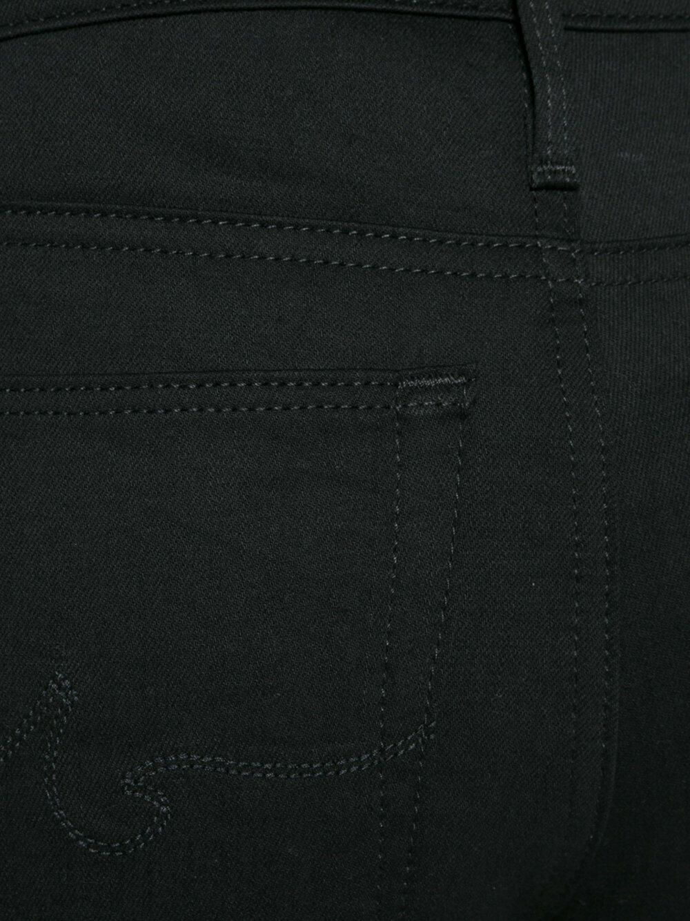 AG - Farrah Black High-Rise Leather Front Pant