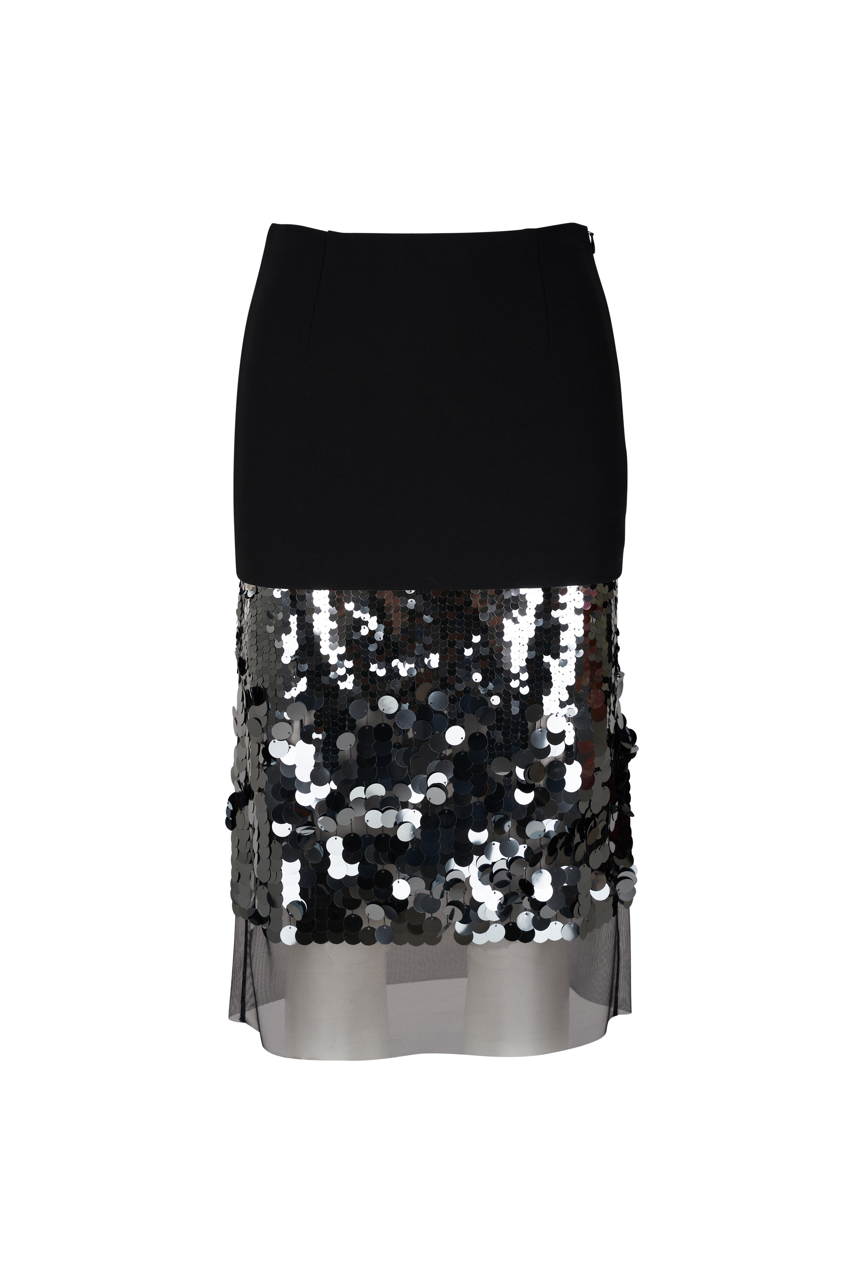 Dorothee Schumacher - Pure Black & Silver Sequin Midi Skirt