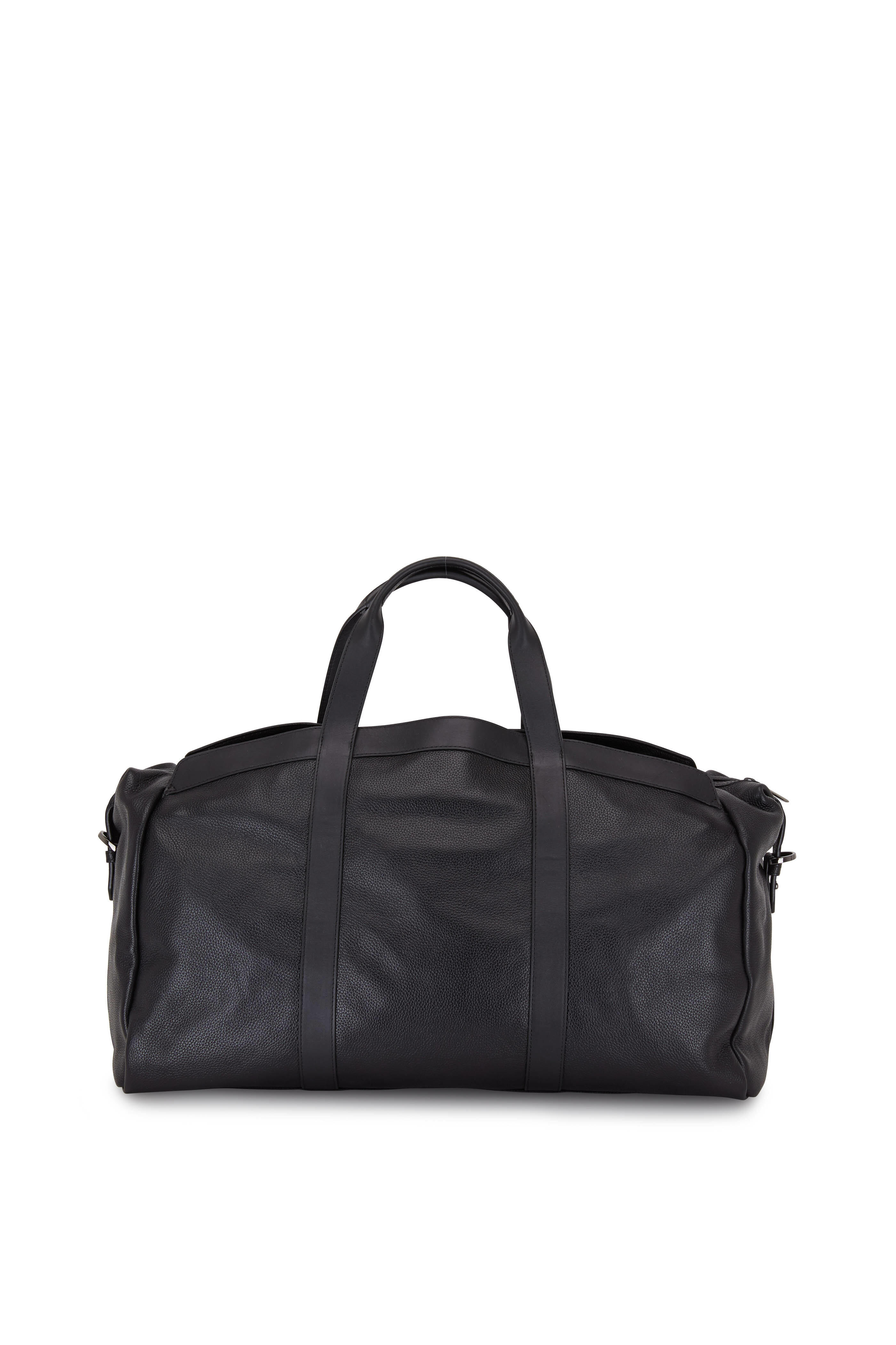 Hook + Albert - Getaway Black Pebbled Leather Duffle Bag