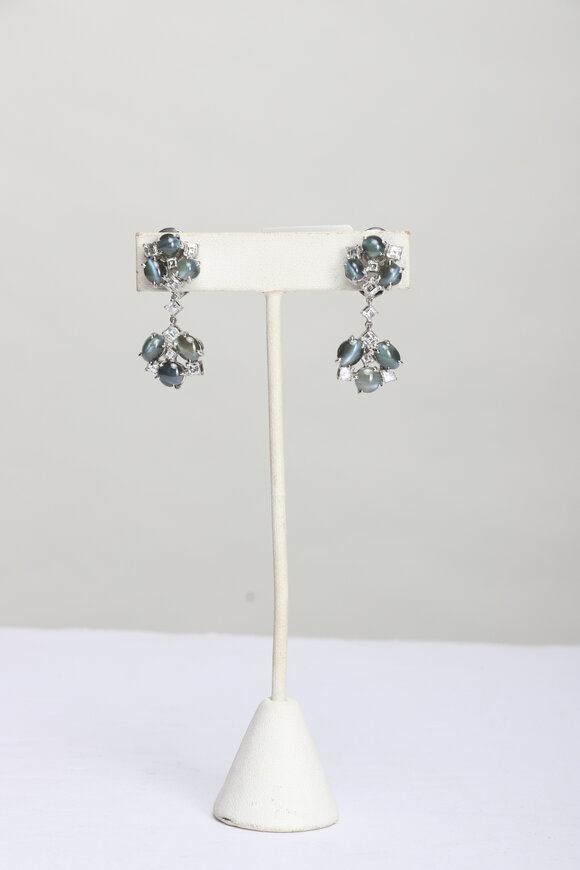 Oscar Heyman Diamond & Alexandrite Drop Earrings - view 1