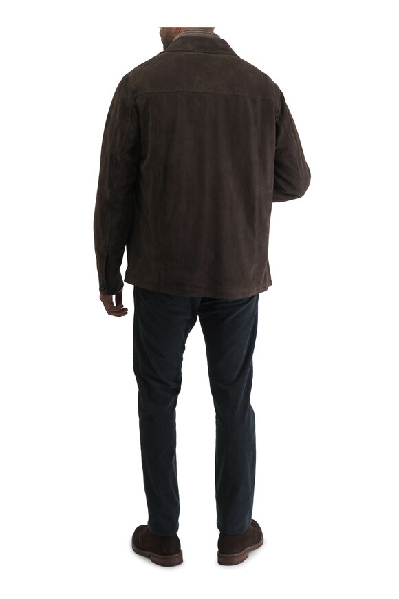 Maurizio Baldassari - Classic Brown Suede Overshirt